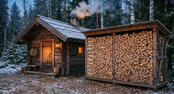 Укладка дров в Армавире, улица Каминная, 15